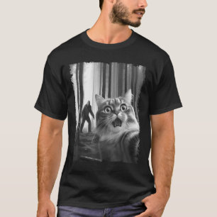 Camiseta Gracioso Selfie De Gato Asustado Con Idea De Regal