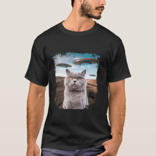 Camiseta Gracioso Selfie de gato británico de Shorthair con