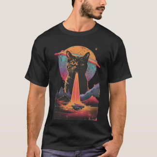 Camiseta Gracioso Selfie De Gato Con Amantes De Gato De Ufo
