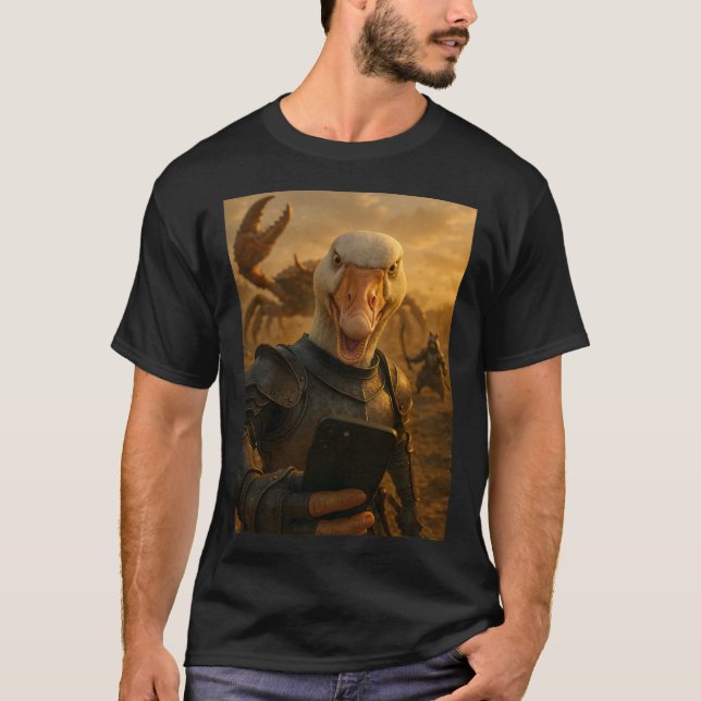 Camiseta Gracioso Selfie de oca en Armor (Anverso)