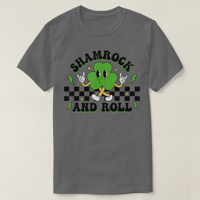 Camiseta Gracioso Shamrock and Roll Happy St Patricks Day C (Diseño del anverso)