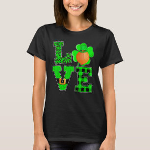 Camiseta Gracioso Shamrock Green Plaid Love Onion St. Patri