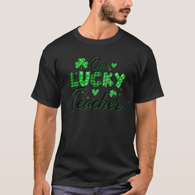 Camiseta Gracioso Shamrock Un profesor afortunado St Patric (Anverso)