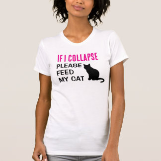 Camiseta Gracioso Si Colapso A Cat Mom Cat Lover