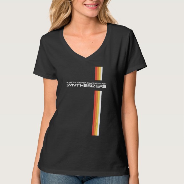 Camiseta Gracioso sintetizador retro sintetizador sintetiza (Anverso)