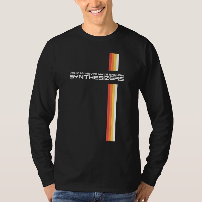 Camiseta Gracioso sintetizador retro sintetizador sintetiza (Anverso)