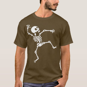 Camiseta Gracioso Skeleton Dancing Meme Halloween Spooky Gi