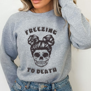 Camiseta Gracioso Skeleton helándose hasta la muerte