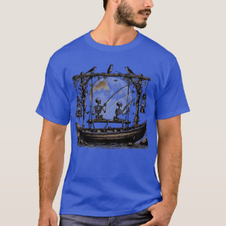 Camiseta Gracioso Skeleton Pescando a papá Padres Día de la