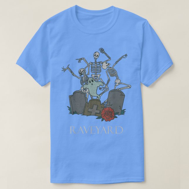 Camiseta Gracioso Skeleton Raving Rave Fuerte Gótico Metali (Diseño del anverso)