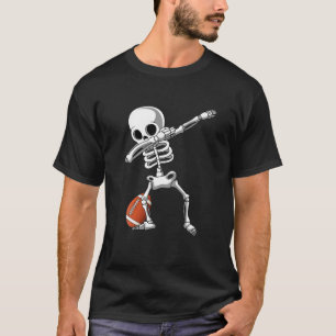Camiseta Gracioso Skeleton Rugby Ball Dabbing Halloween Niñ