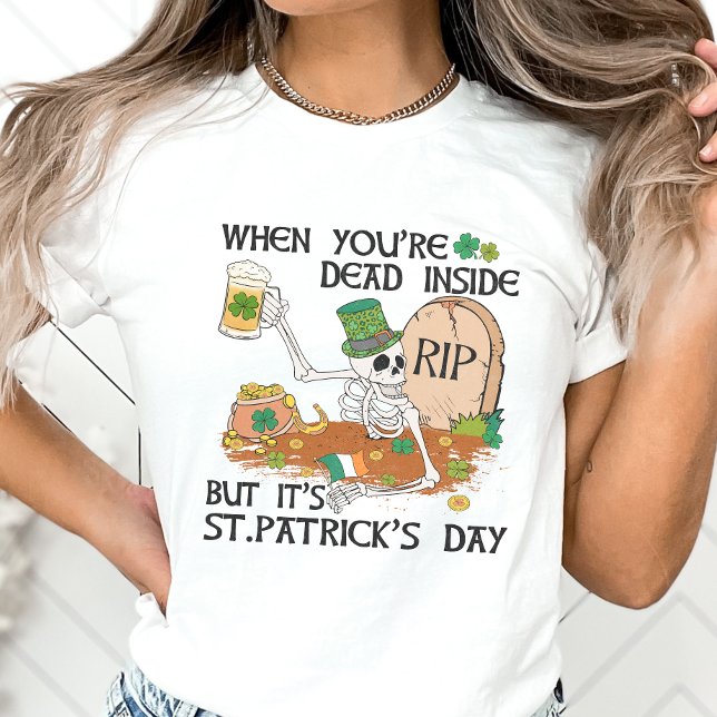 Camiseta Gracioso Skeleton St. Patrick's Day (Subido por el creador)