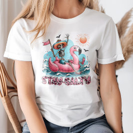 Camiseta Gracioso Skeleton "Stay Salty" Playa de Verano