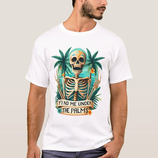 Camiseta Gracioso Skeleton Summer Vibes (Anverso)