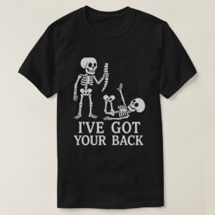 Camiseta Gracioso Skeleton "Tengo la espalda" Pun - Humorís