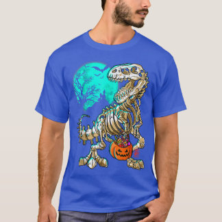Camiseta Gracioso Skeleton TRe Halloween Niños Dino Kids Fo