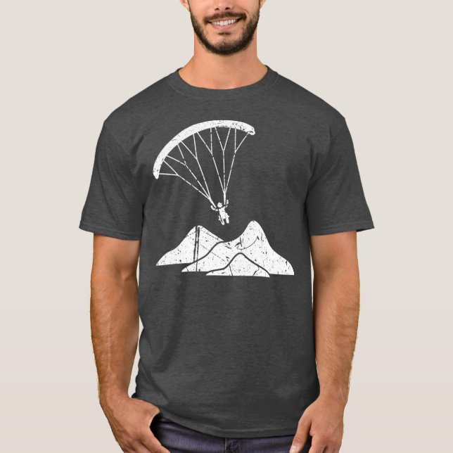Camiseta Gracioso Skydiver Silhouette Parapente (Anverso)