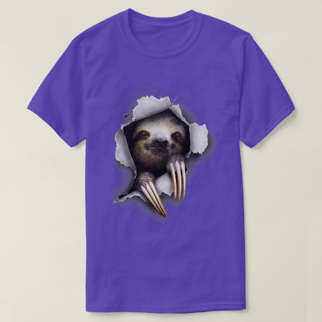 Camiseta Gracioso Sloth , Corte Sloth , Sloth Lover (Diseño del anverso)