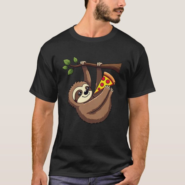 Camiseta Gracioso Sloth Pizza Tee - Sloth Lover Gift (Anverso)