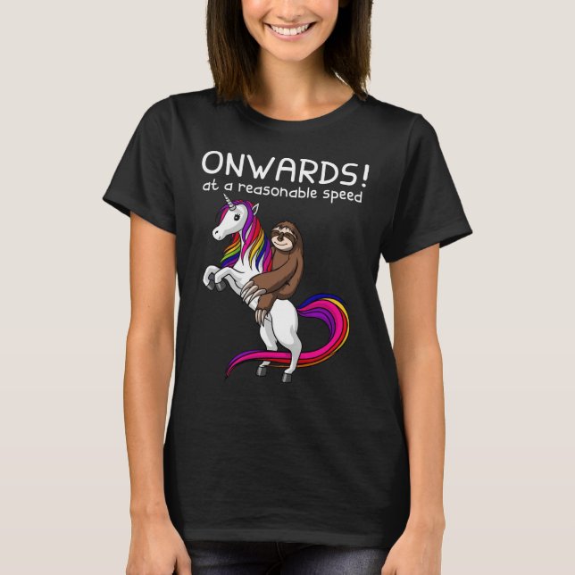 Camiseta Gracioso Sloth y unicorn - regalo perfecto (Anverso)