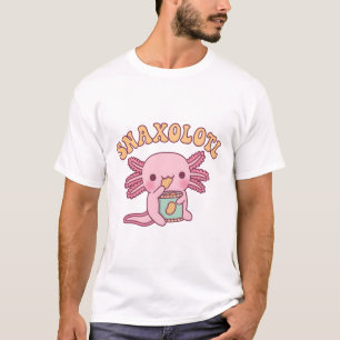 Camiseta Gracioso Snaxolotl Axolotl Munchando En Chips De P