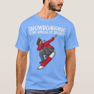 Camiseta Gracioso Snowboard Para Hombres Mujeres Esquiadora