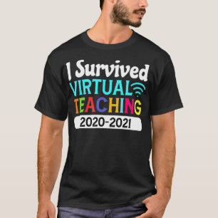 Camiseta Gracioso sobreviví a la enseñanza virtual en coleg