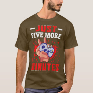 Camiseta Gracioso Sólo 5 Minutos Más Gamer Videojuegos Gif