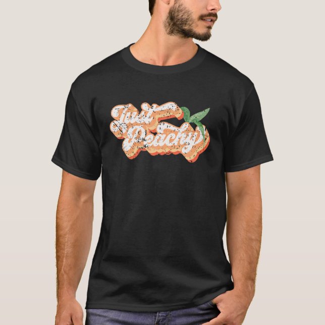 Camiseta Gracioso Sólo Peachy Retro 70 Georgia Peaches Summ (Anverso)