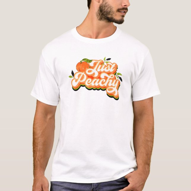 Camiseta Gracioso Sólo Peachy Retro 70 Georgia Peaches Summ (Anverso)