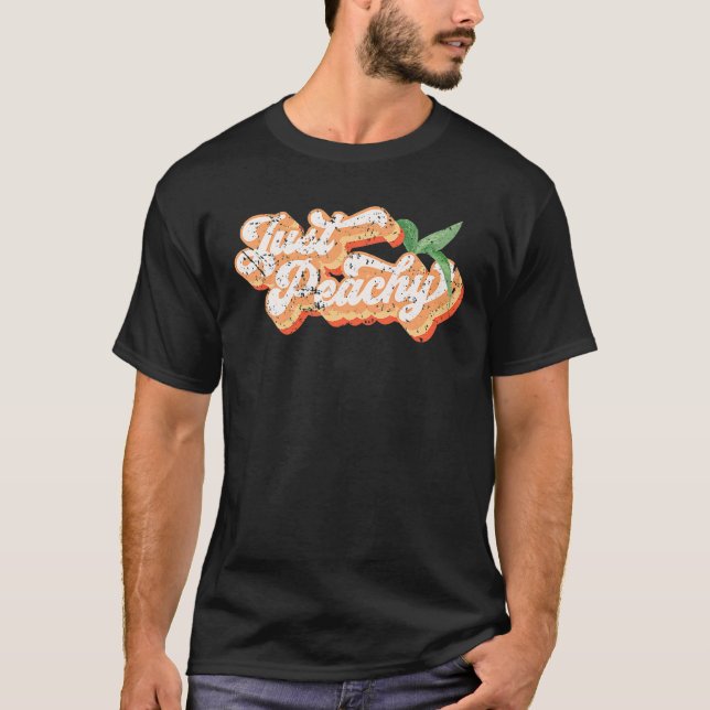 Camiseta Gracioso Sólo Peachy Retro 70 Georgia Peaches Summ (Anverso)