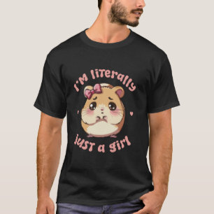 Camiseta gracioso, solo soy un chica triste meme de hamster