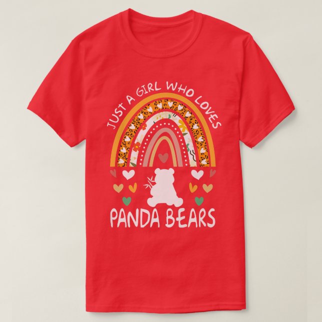 Camiseta Gracioso, sólo un Chica que ama a Panda lleva arco (Diseño del anverso)