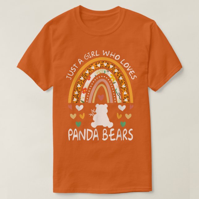 Camiseta Gracioso, sólo un Chica que ama a Panda lleva arco (Diseño del anverso)