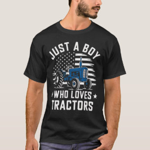 Camiseta Gracioso Sólo Un Niño Que Ama A Los Niños Tractore
