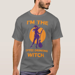 Camiseta Gracioso Soy El Café Bebiendo Bruja Halloween