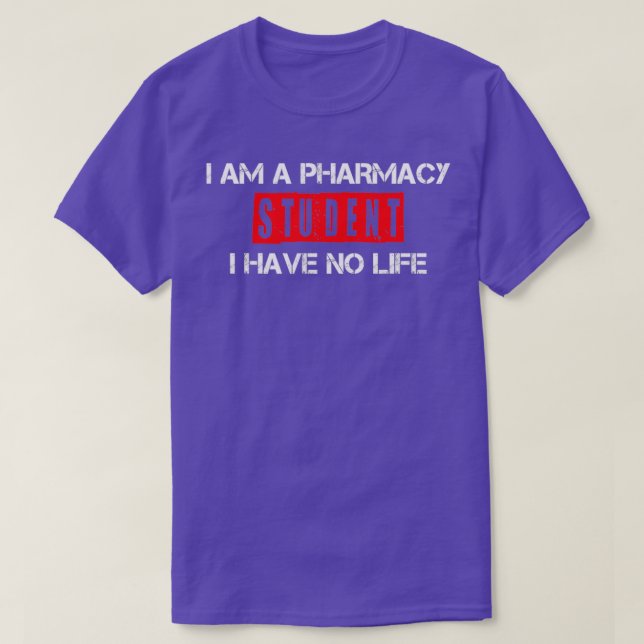 Camiseta Gracioso Soy Estudiante De Farmacia Y No Tengo Vid (Diseño del anverso)