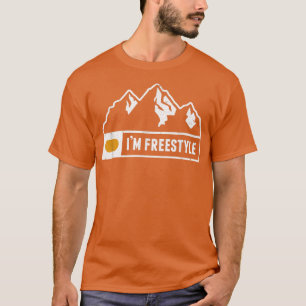 Camiseta Gracioso soy Freestyle Snowboard Ski Run Circle Mo
