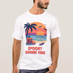 Camiseta Gracioso Spooky Summer Vibes feliz Halloween