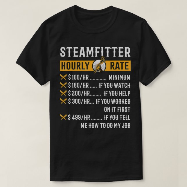 Camiseta Gracioso Steamfitter Regalos Steamfitter Precio po (Diseño del anverso)