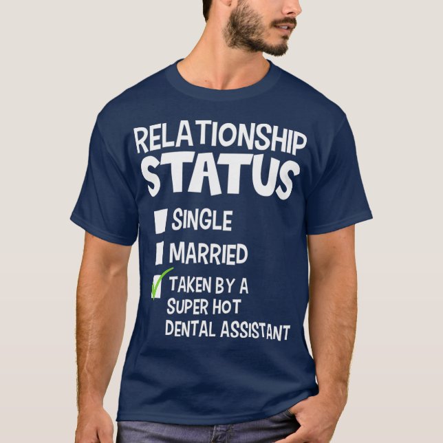Camiseta Gracioso su estatus de asistente dental de regalo (Anverso)