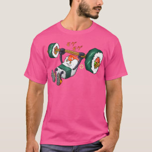 Camiseta Gracioso Sushi Levantamiento de peso Gimnasio Homb