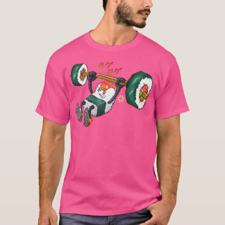 Camiseta Gracioso Sushi Levantamiento de peso Gimnasio Homb