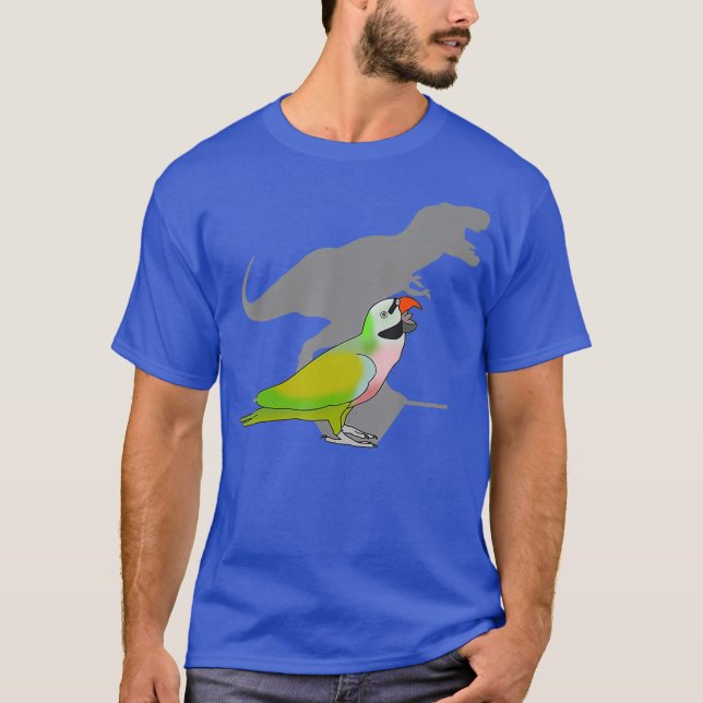 Camiseta Gracioso T-rex Male Mustache Parakeet Parrot (Anverso)