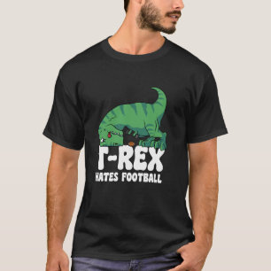 Camiseta Gracioso T Rex Odia Al Gimnasio De Fútbol De Brazo