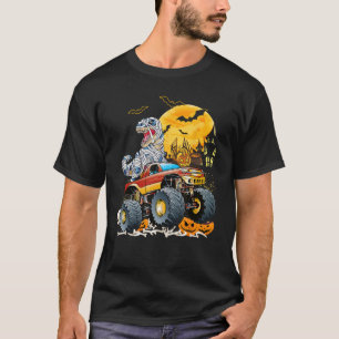 Camiseta Gracioso T Rex Saurus Monster Truck Happy Hall
