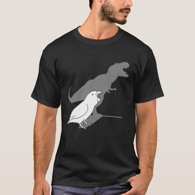 Camiseta Gracioso T-Rex White Parrotlet Birb Memes Dinosaur (Anverso)