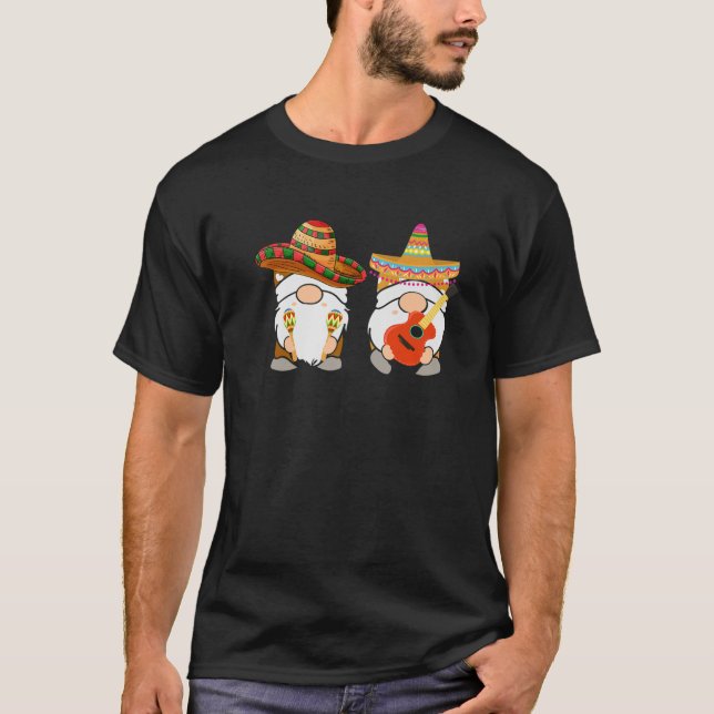Camiseta Gracioso taco taqueo mexicano Gnome Cinco de mayo (Anverso)