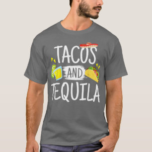 Camiseta Gracioso Tacos Y Regalo Tequila Mexicano De Sombre