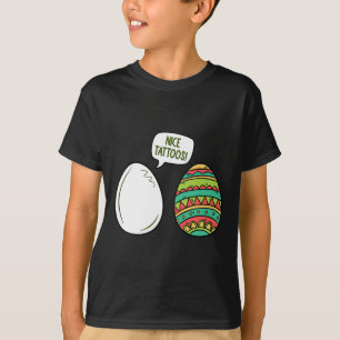 Camiseta Gracioso Tatoos Huevos Día de Pascua Pintando Huev